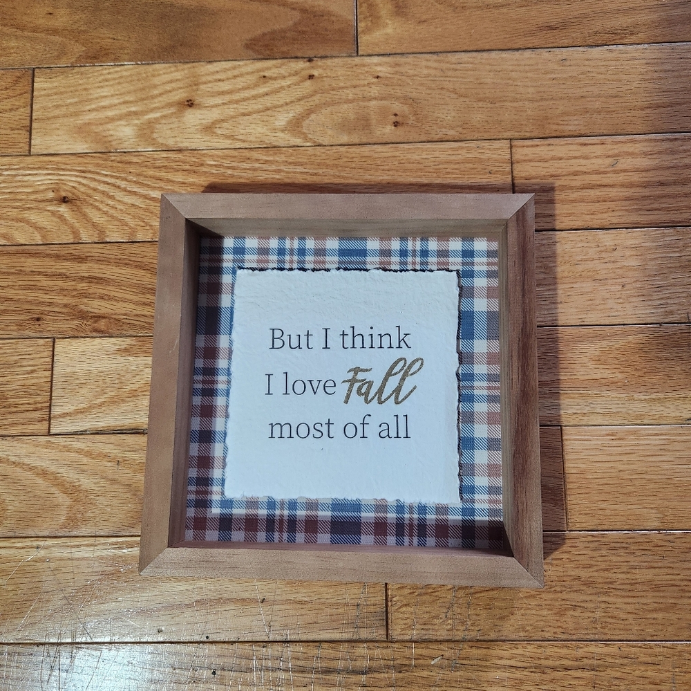 Plaid Fall Quote Frame